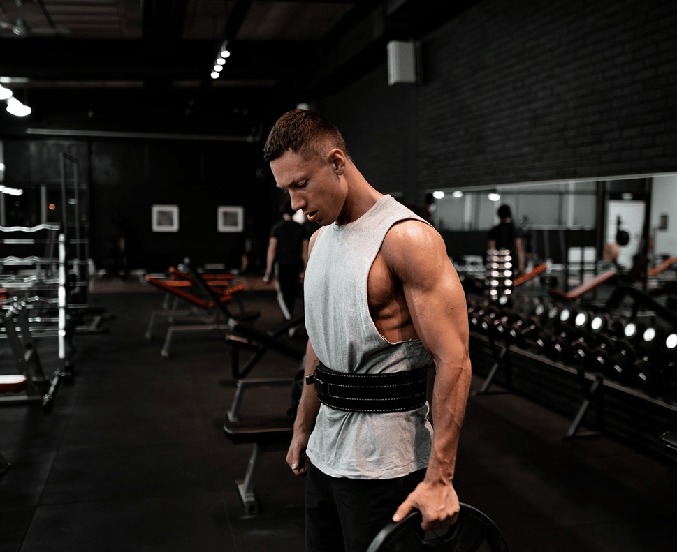 Athlete training in the gym